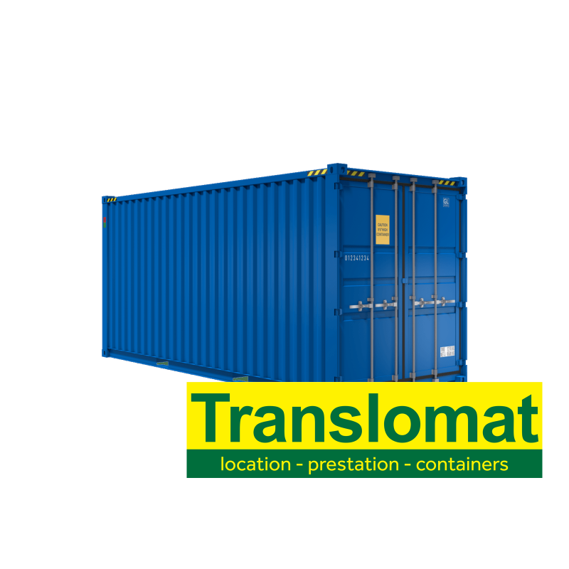 Container maritime 5 x 2.2m  1250KG BLEU