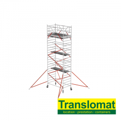 Echafaudage roulant en aluminium - hauteur 6 m