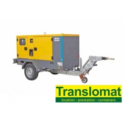 Groupe tri 380V - 43.5Kva - tractable - réservoir 92 l - diesel