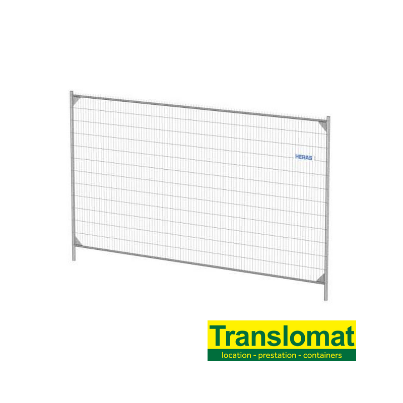 Barrière de chantier 3.5m x 2m - Inclu pied & collier - HERAS 