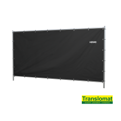 Barrière de chantier bachée 3.5m x 2m - Inclu pied & collier - HERAS 