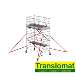 Echafaudage roulant en aluminium - hauteur 4 m 