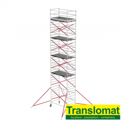 Echafaudage roulant en aluminium - hauteur 10 m 