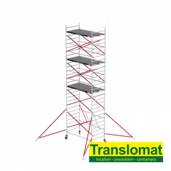 Echafaudage roulant en aluminium - hauteur 8 m 