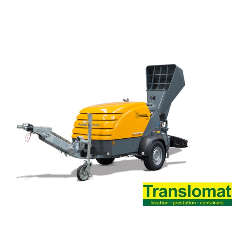 Pompe à chape 4.6m³/h - chargeur hydraulique -30m de tuyaux - diesel Pompe à chape 4.6m³/h - chargeur hydraulique -30m de tuyaux - diesel
