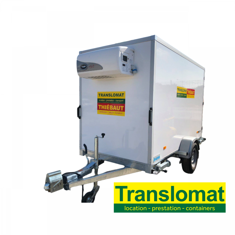 Remorque frigo 1 essieu 8m³ - 1.75T - Max 700KG - Int 3.0x1.8x1.45m