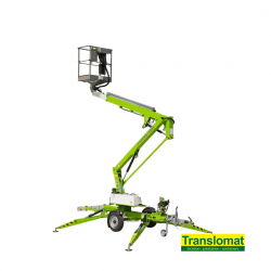 Nacelle télescopique tractable 12m - 2 pers. - 220V (verte)