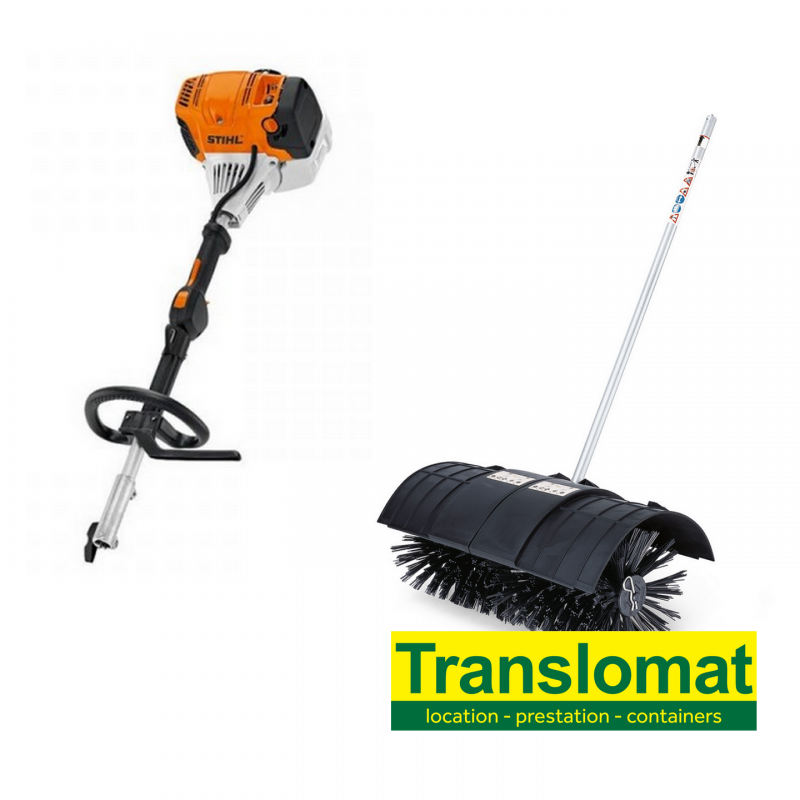 Débroussailleuse + taille haie téléscopique thermique - essence 2T 