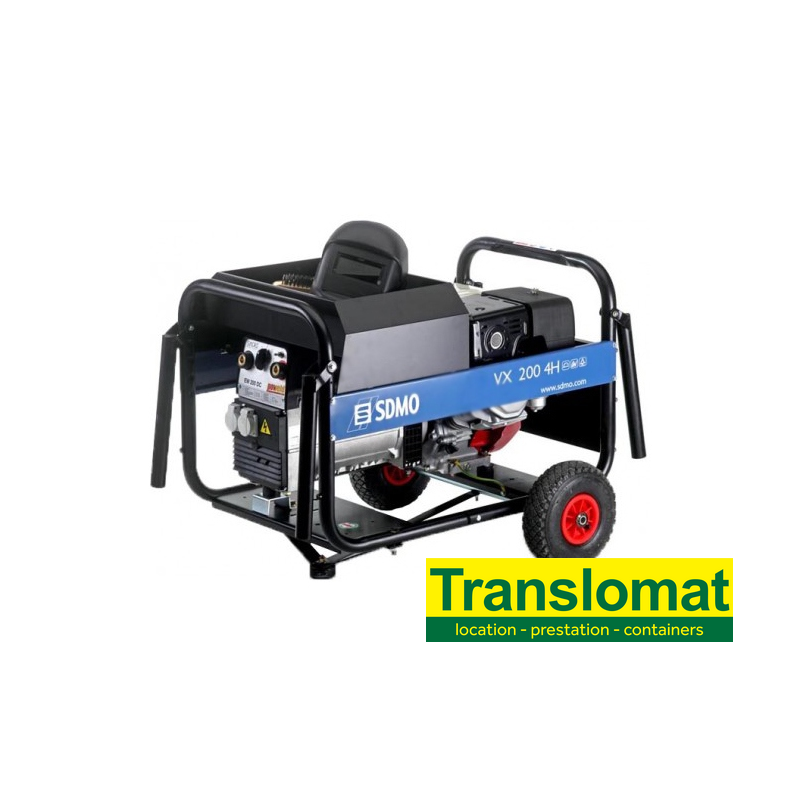 Groupe de soudure 200 A - 220v - 4 Kva - essence 