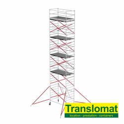 Echafaudage roulant en aluminium - hauteur 10m 