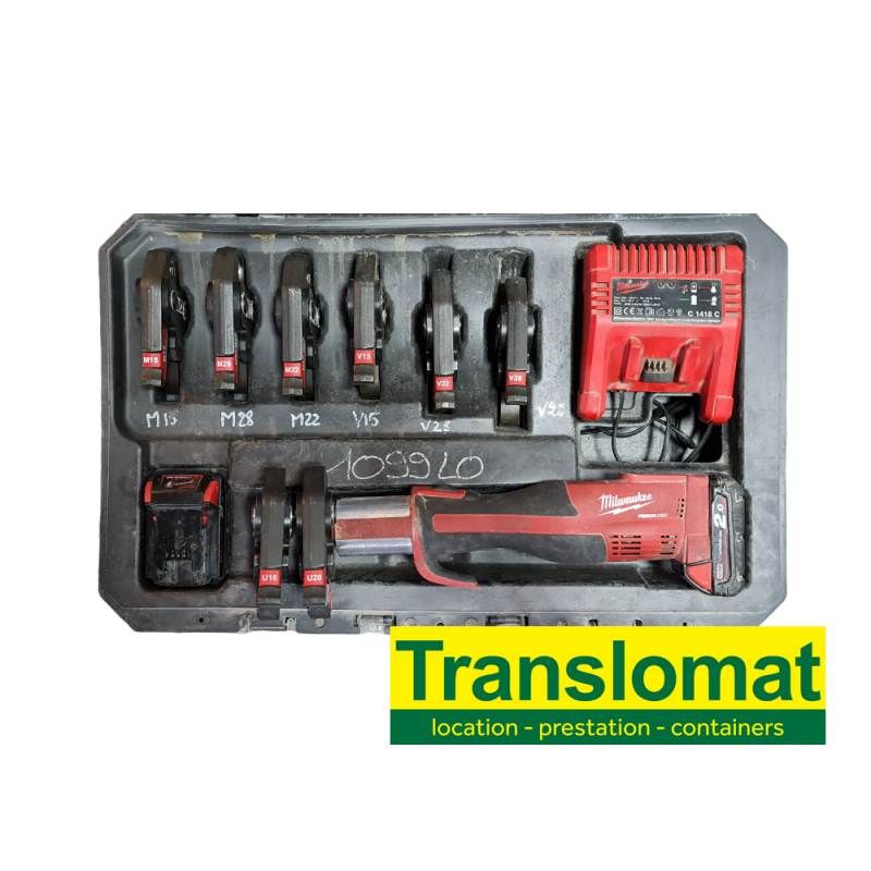 Sertisseuse sur accu - Milwaukee M18 + 10 têtes