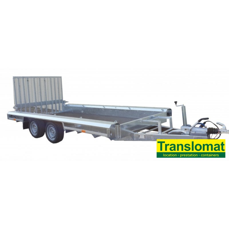 Remorque porte-engin 2 essieux  - 3.0T - Max 2.16T - Int 3.6x1.7m