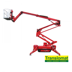 Nacelle télescopique 15m - sur chenilles - 230v/Essence 4T