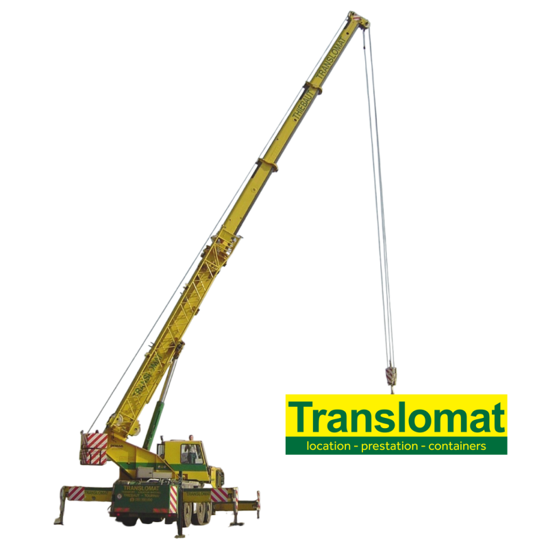 Grue télescopique 50 T/m - flèche 40 m + jib 17 m - 6x6x6