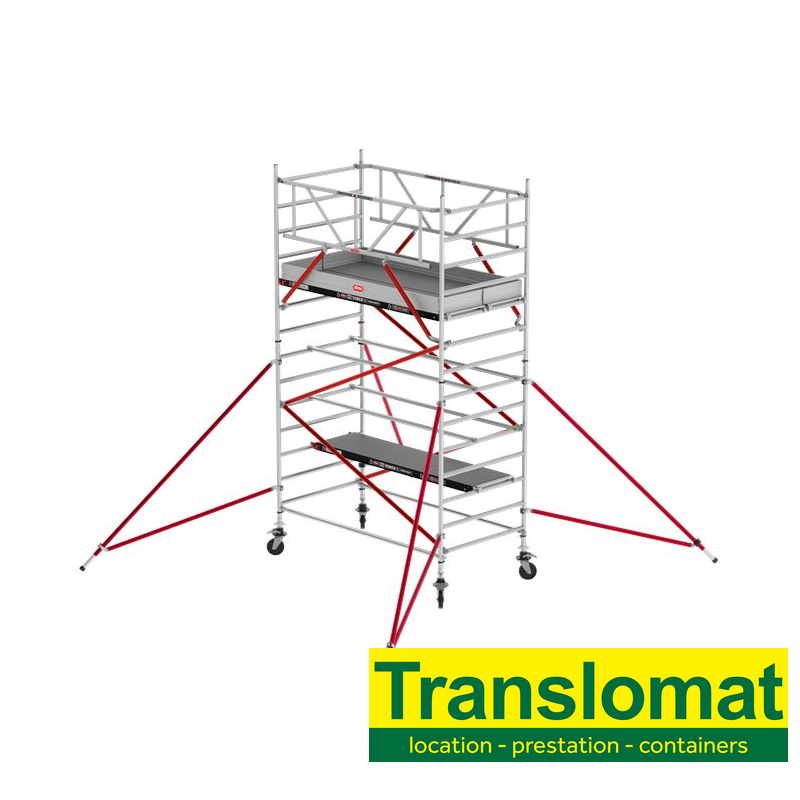 Echafaudage roulant en aluminium - hauteur 4 m