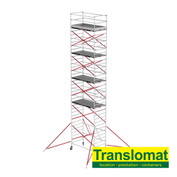 Echafaudage roulant en aluminium - hauteur 10m